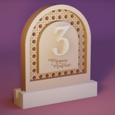 Marque table • Rotin