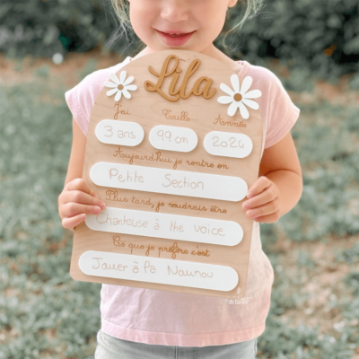 Carte école • Fleur