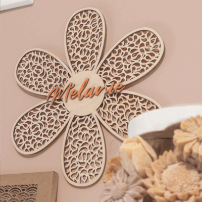 fleur au motif pluie