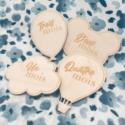 cartes étapes en forme de ballon ourson ballon et nuage